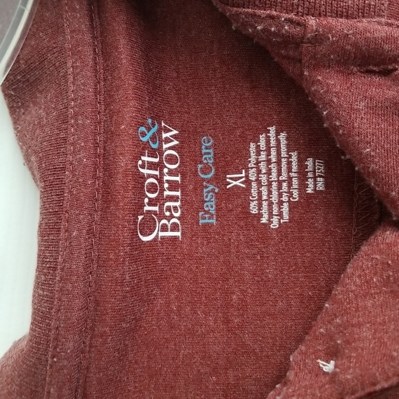 Croft & Barrow Men's Easy Care Polo Long Sleeve - Picture 5 of 6